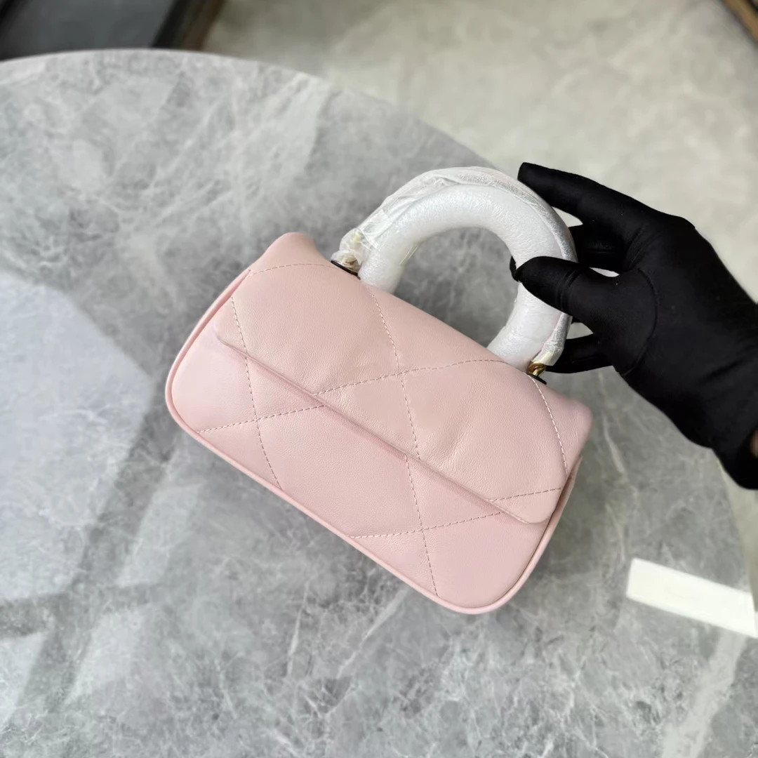 宝丫轻奢 时尚金属扣小号手提包K2340