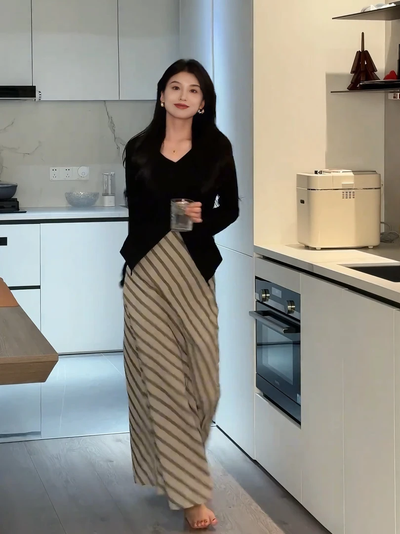 2025秋季新款通勤韩系穿搭收腰气质衬衫上衣高腰显瘦半身裙两件套