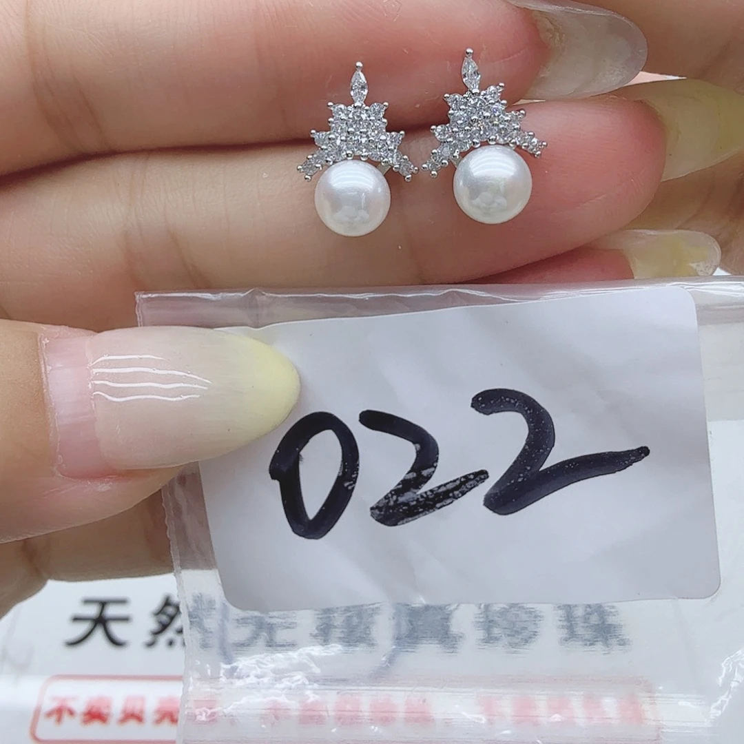 合金淡水珍珠耳饰022