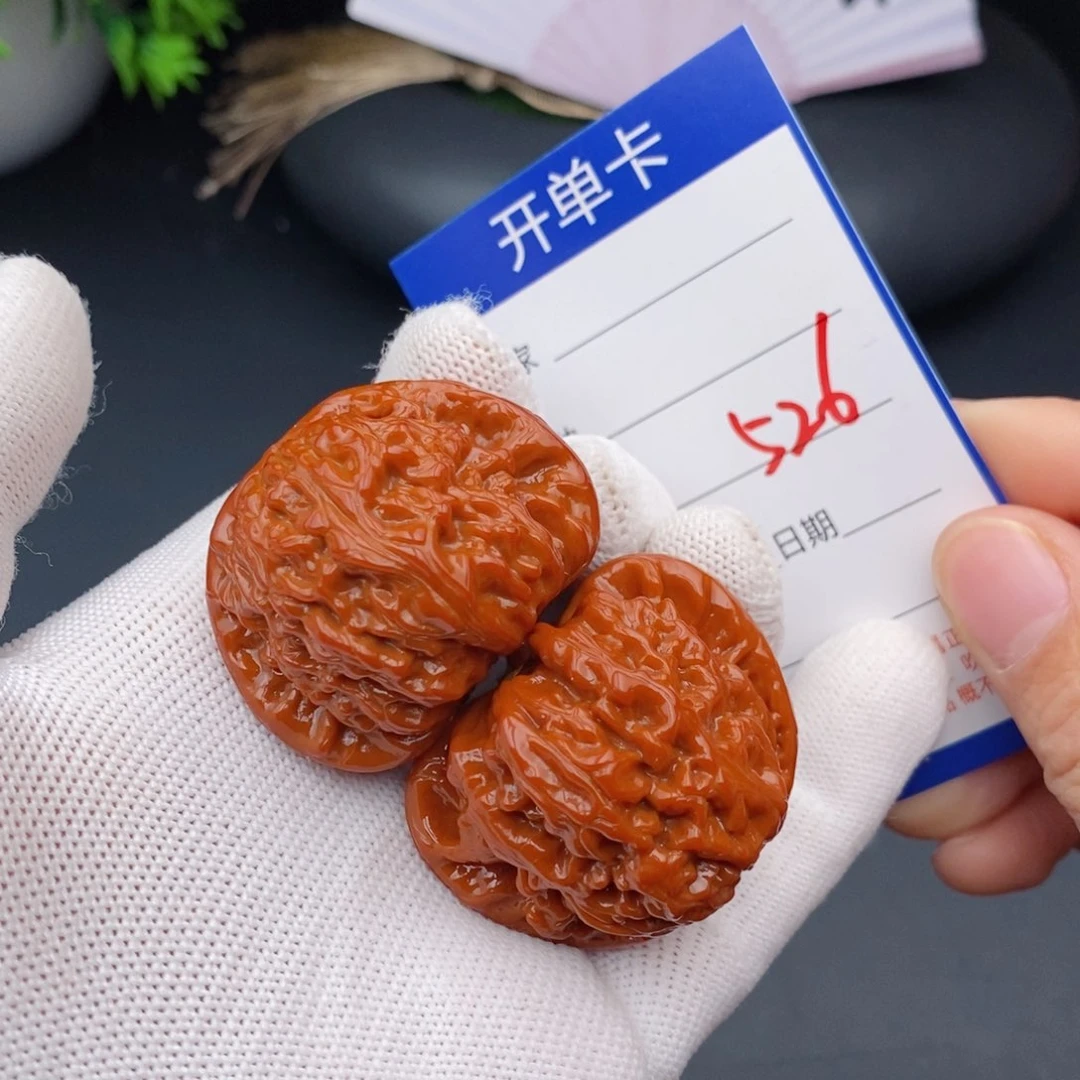 文玩核桃把件41球白526