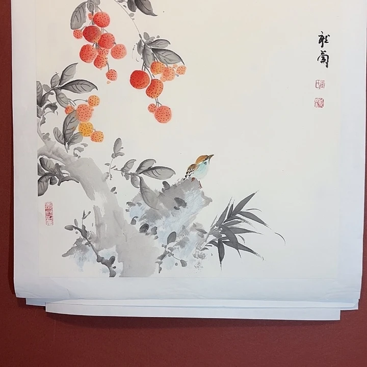 国画听兰老师花鸟