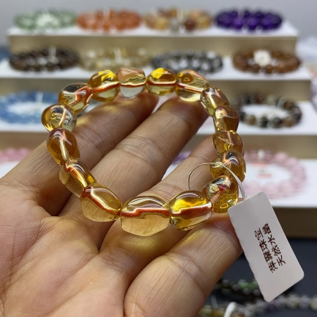 水晶手链未镶嵌巴西黄随形