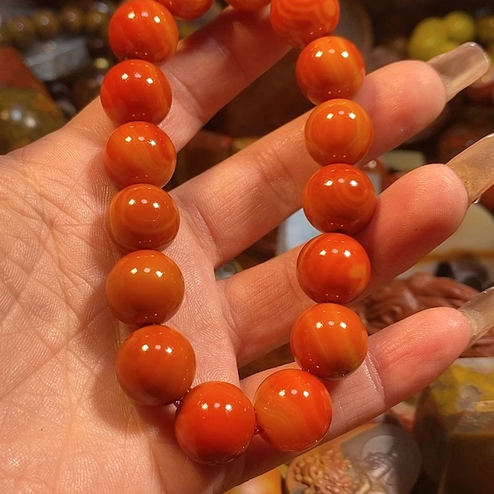 玛瑙/玉髓手链未镶嵌烟*