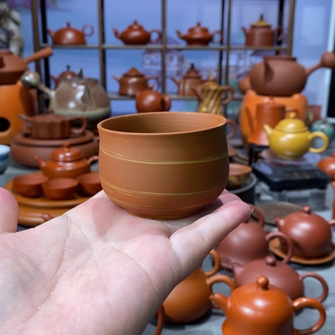 紫砂茶壶全手工鸡蛋黄主人杯90cc