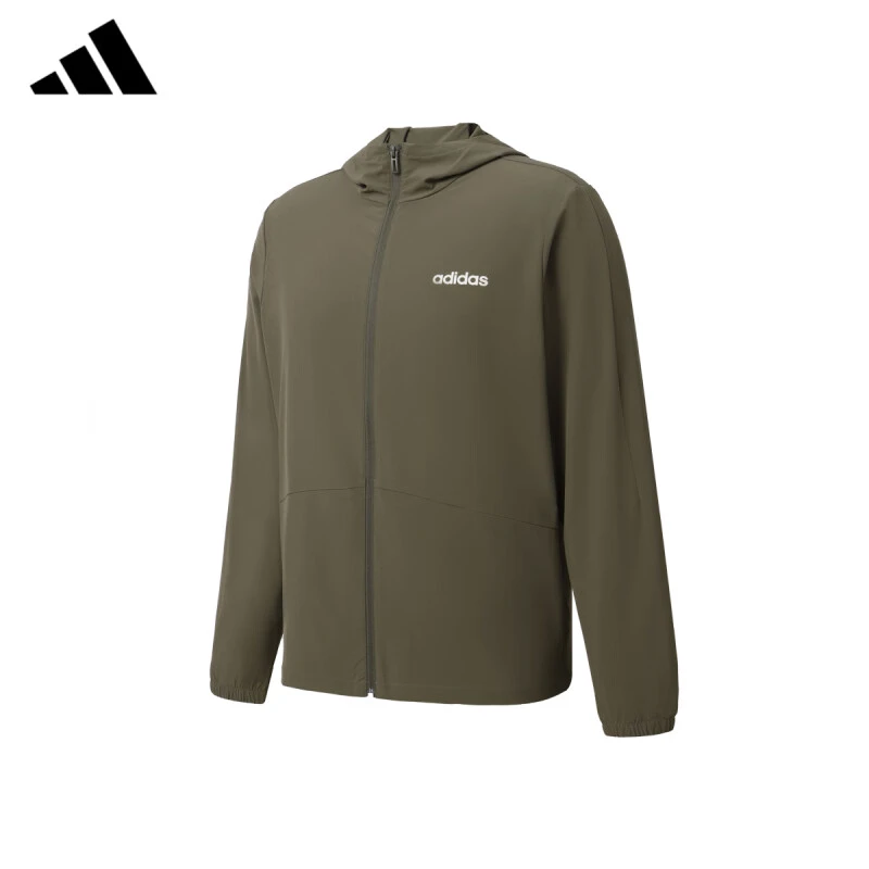 adidas/阿迪达斯男女速干连帽运动休闲皮肤衣百搭梭织夹克 JN8453
