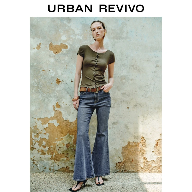 UR2025夏季新款女装时尚休闲百搭修身显瘦短袖T恤UWH450053