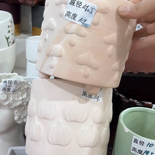 多肉绿植陶瓷花盆9:9包邮，有孔