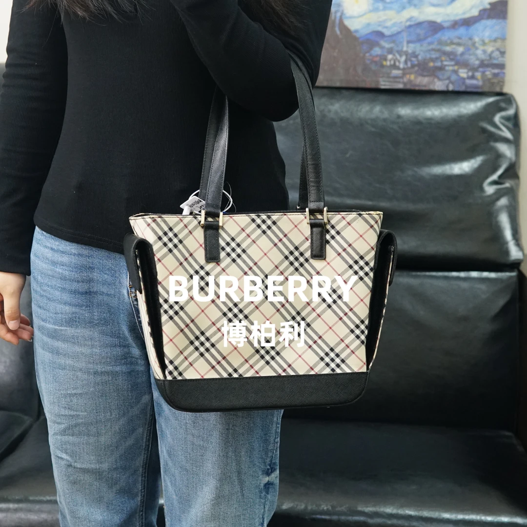 95新 BURBERRY/博柏利 巴宝莉/格纹单肩包/HD02516028/6028