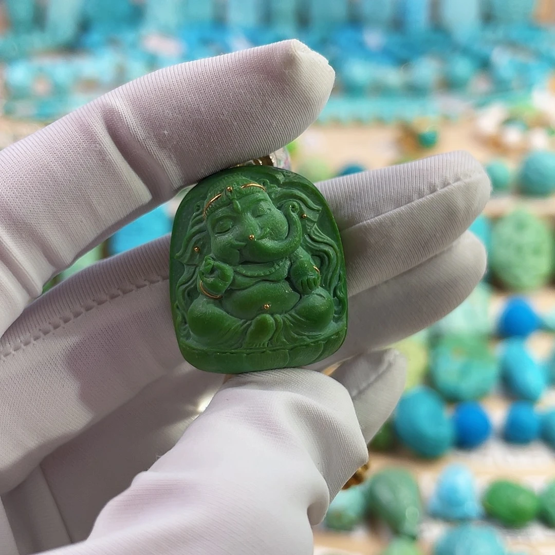 未镶嵌绿松石珠宝奇石