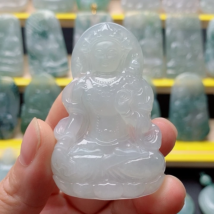 七***晴翡翠未镶嵌吊坠(不含链)度母观音