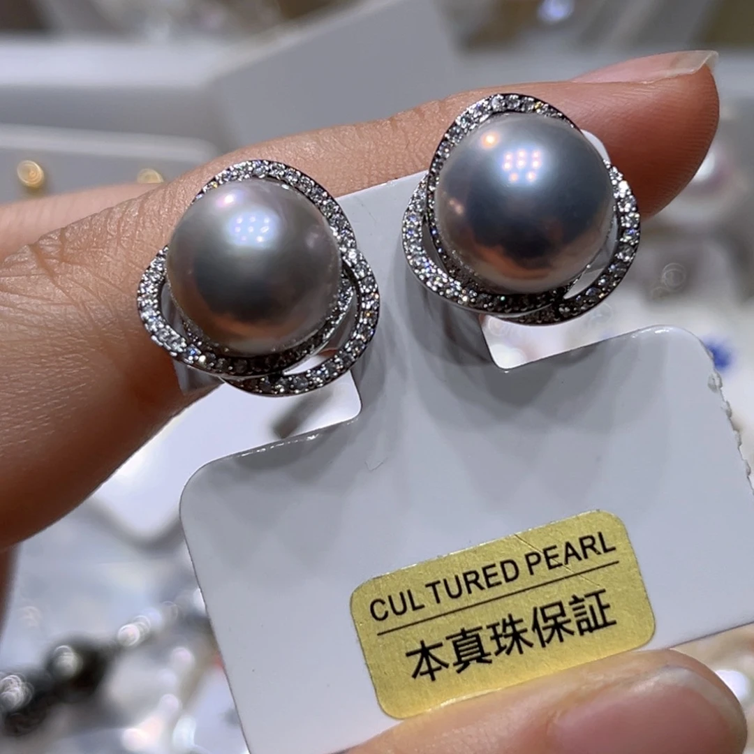 未镶嵌淡水珍珠耳钉