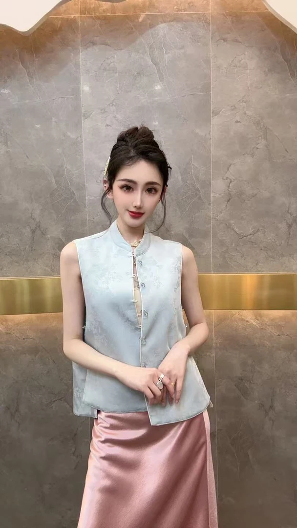 3452新国潮双面双穿刺绣马甲