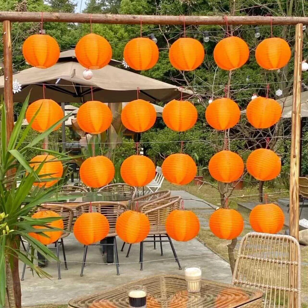 茶馆民宿新中式古风户外灯笼防水防晒庭院连串黄色中秋布置装饰