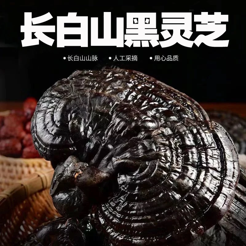 长白山正宗黑灵芝泡水泡酒煲汤