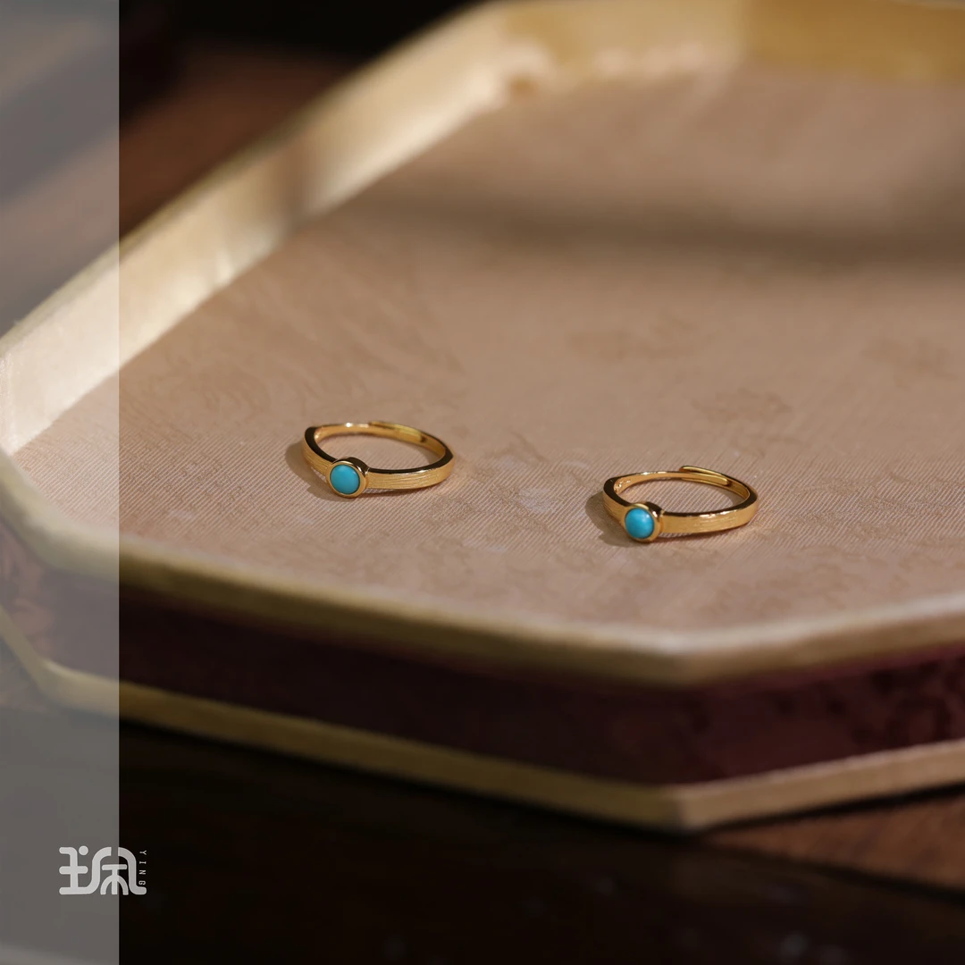 菱希|绿松石*戒指*S925银镀金LYC25011936多样性发其一