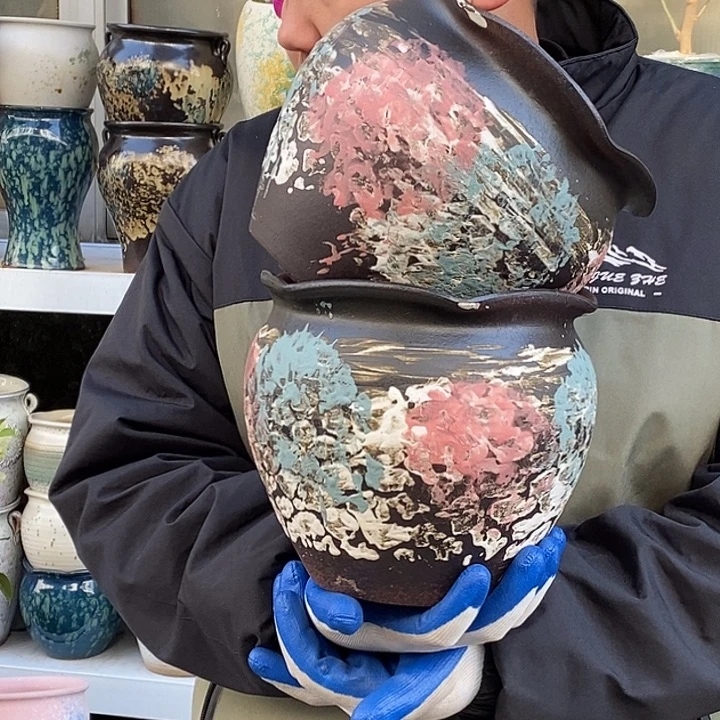 紫砂花盆口20高18福利