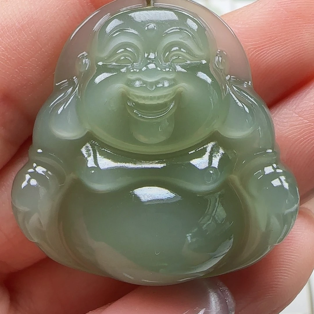和田玉18K金镶嵌颈饰