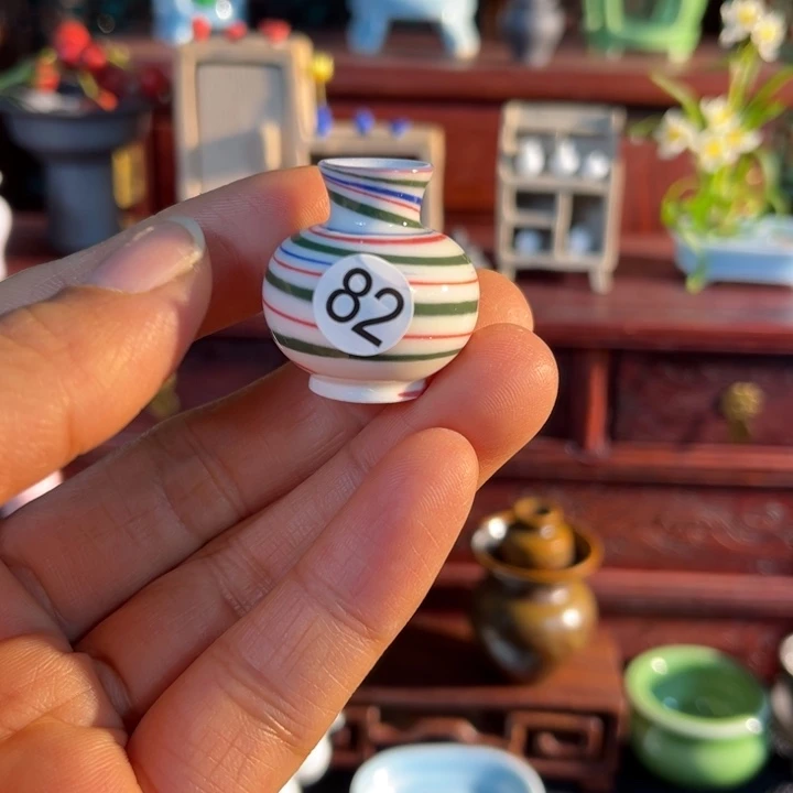 摆件微陶老王迷你花瓶