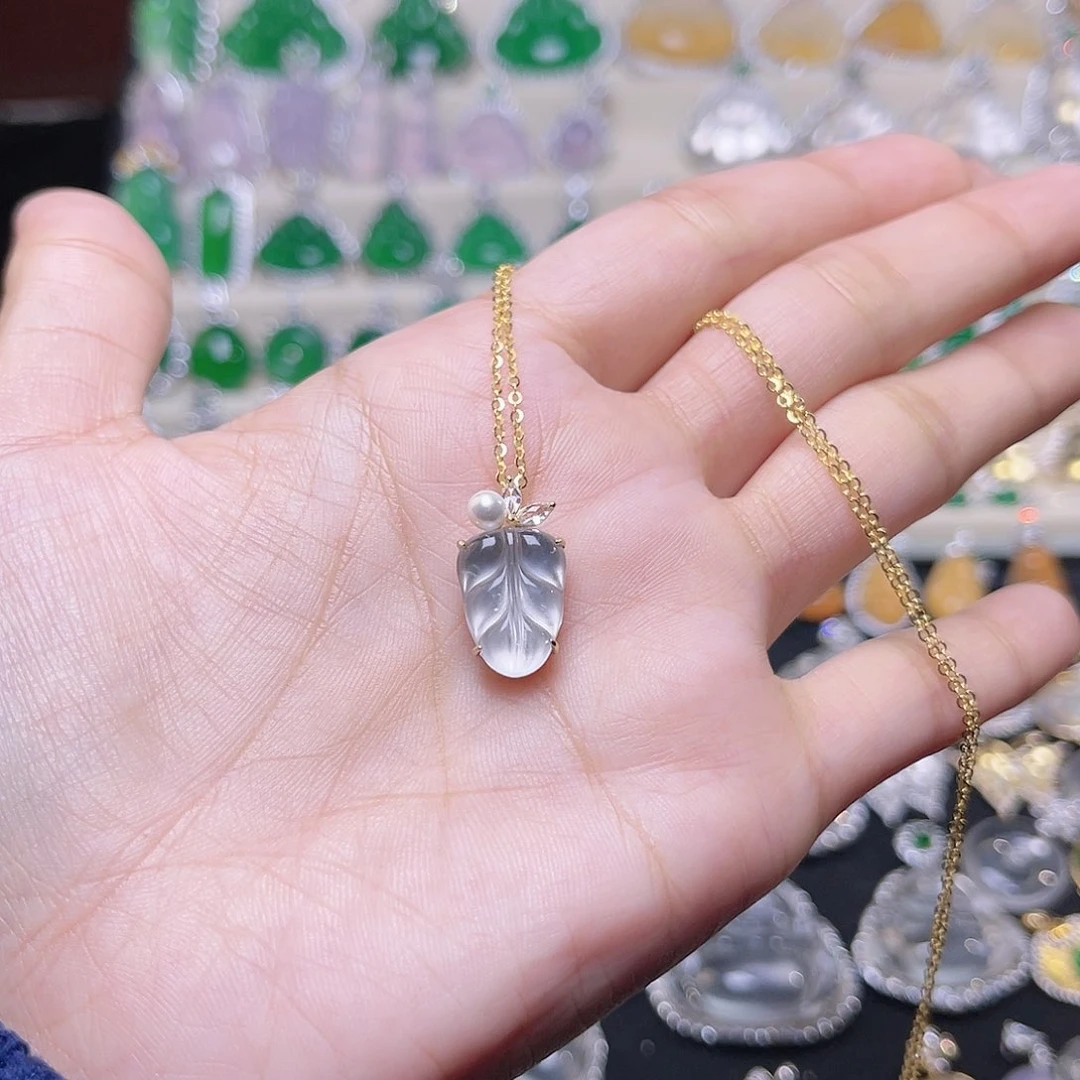 石英质玉颈饰银S925镶嵌夭*