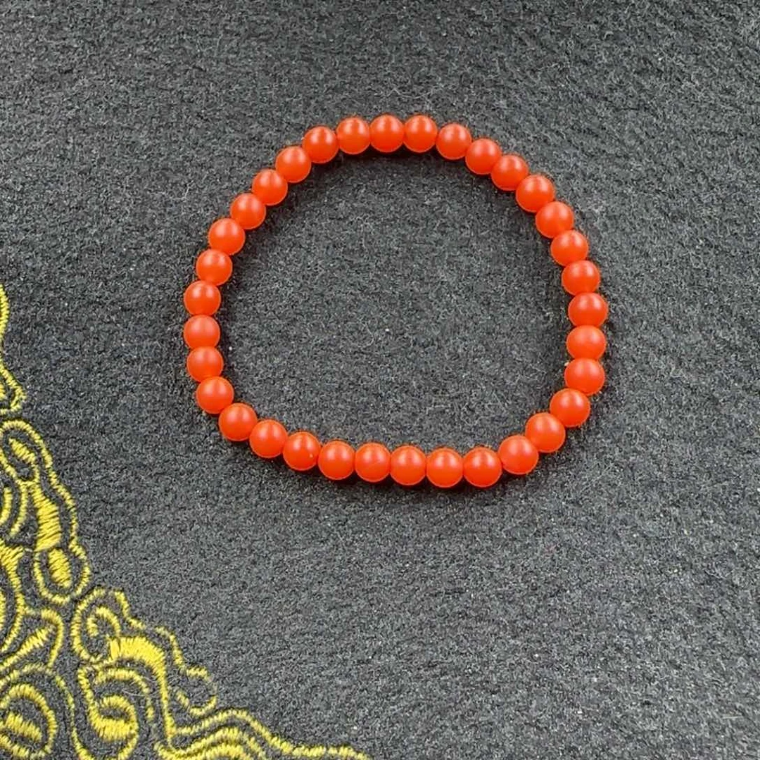 手链未镶嵌南红玛瑙5.6mm哑光单圈