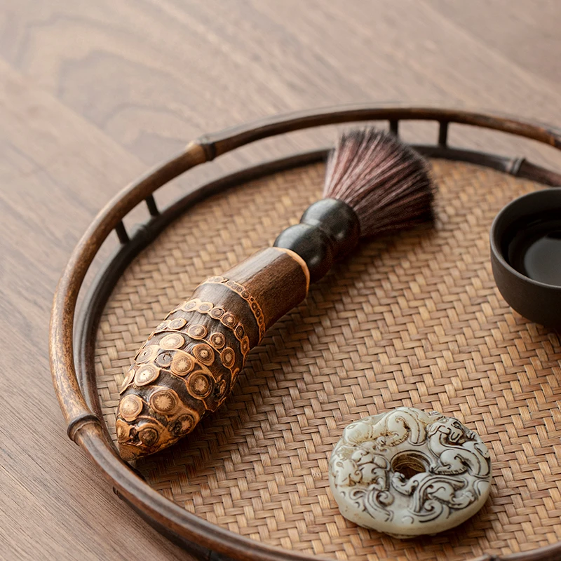 煌山竹根养壶笔家用茶具配件扫水刷清洁茶盘笔刷不掉毛扫茶盘茶笔