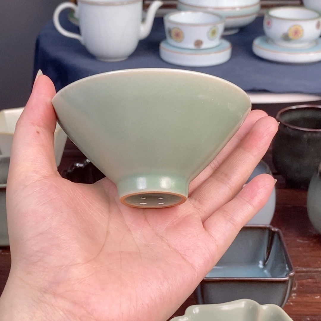 朱砂胎豆青釉 不开片