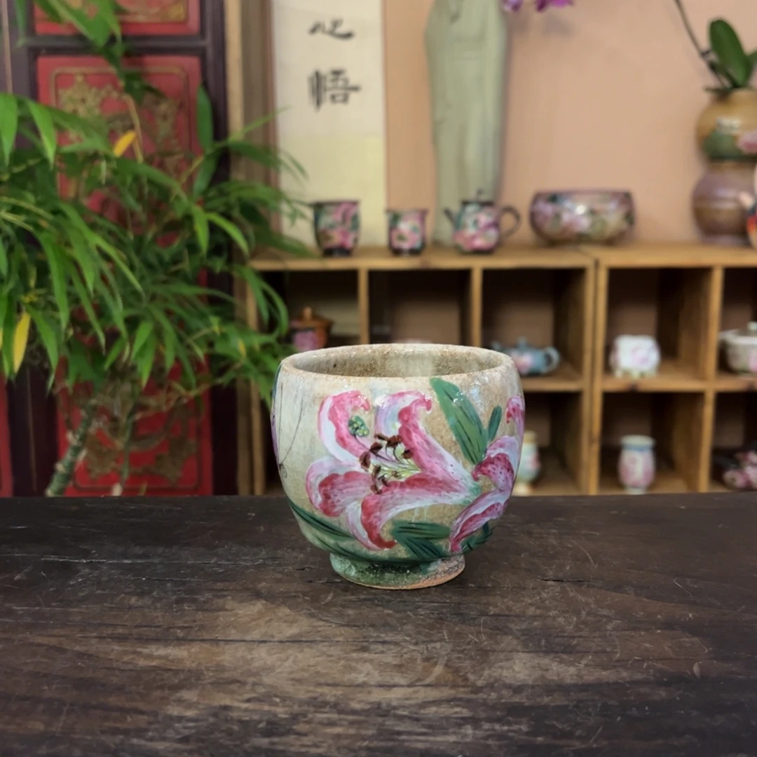 柴烧纯手工手绘陶瓷