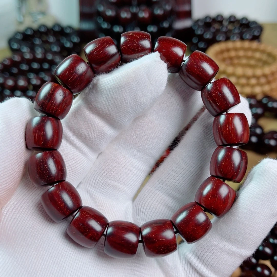 手串/手链小叶紫檀12/13大直切高油密龙鳞金星