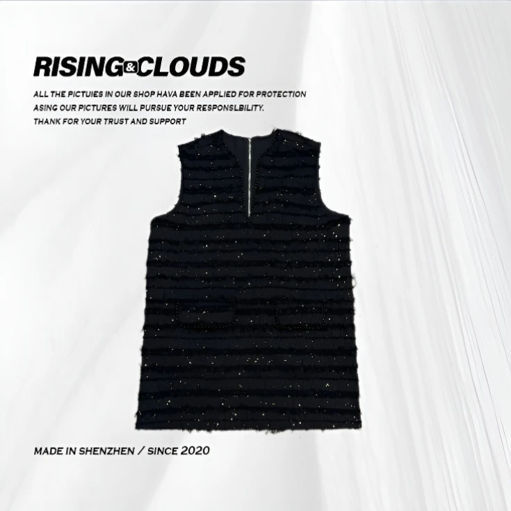 RISING&CLOUDS小云姐【原创】深圳舒适2025早春珍珠马甲010077