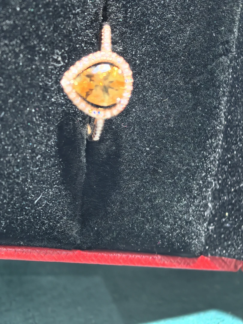 黄晶戒指活口美观