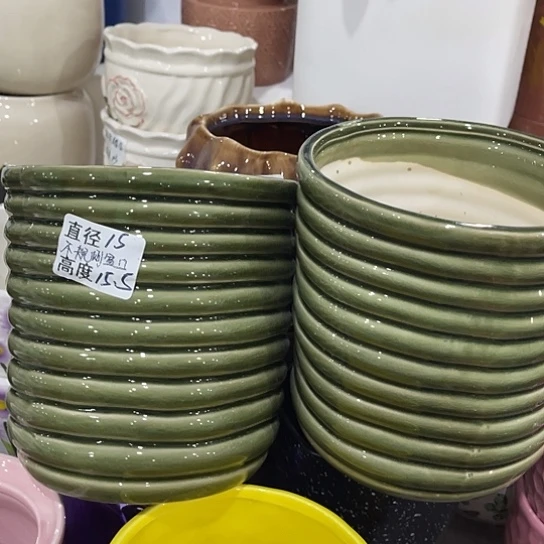 多肉绿植陶瓷花盆9.9包邮，有孔