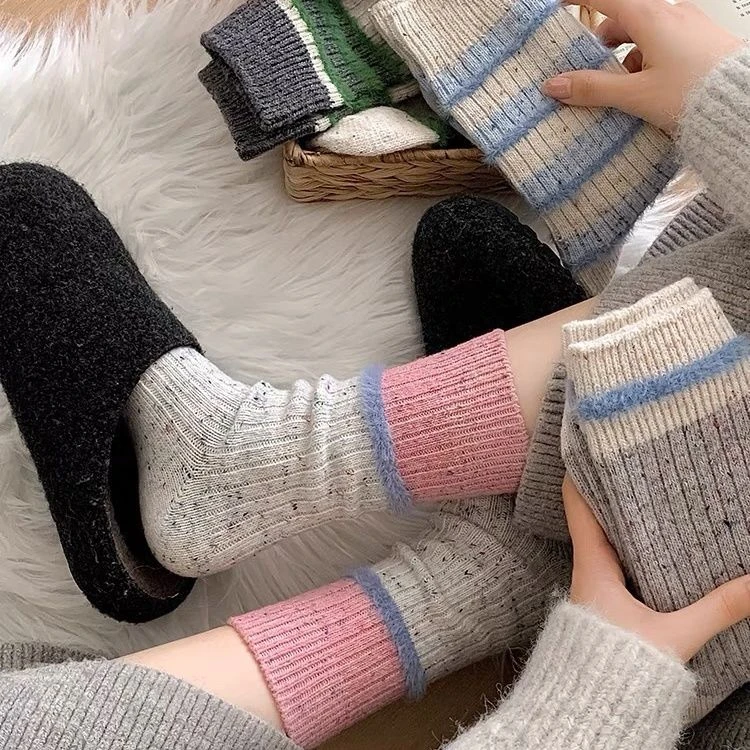 绿野仙踪~复古浓郁绿~这个配色绝美搭配点子纱秋冬厚款女堆堆袜yj