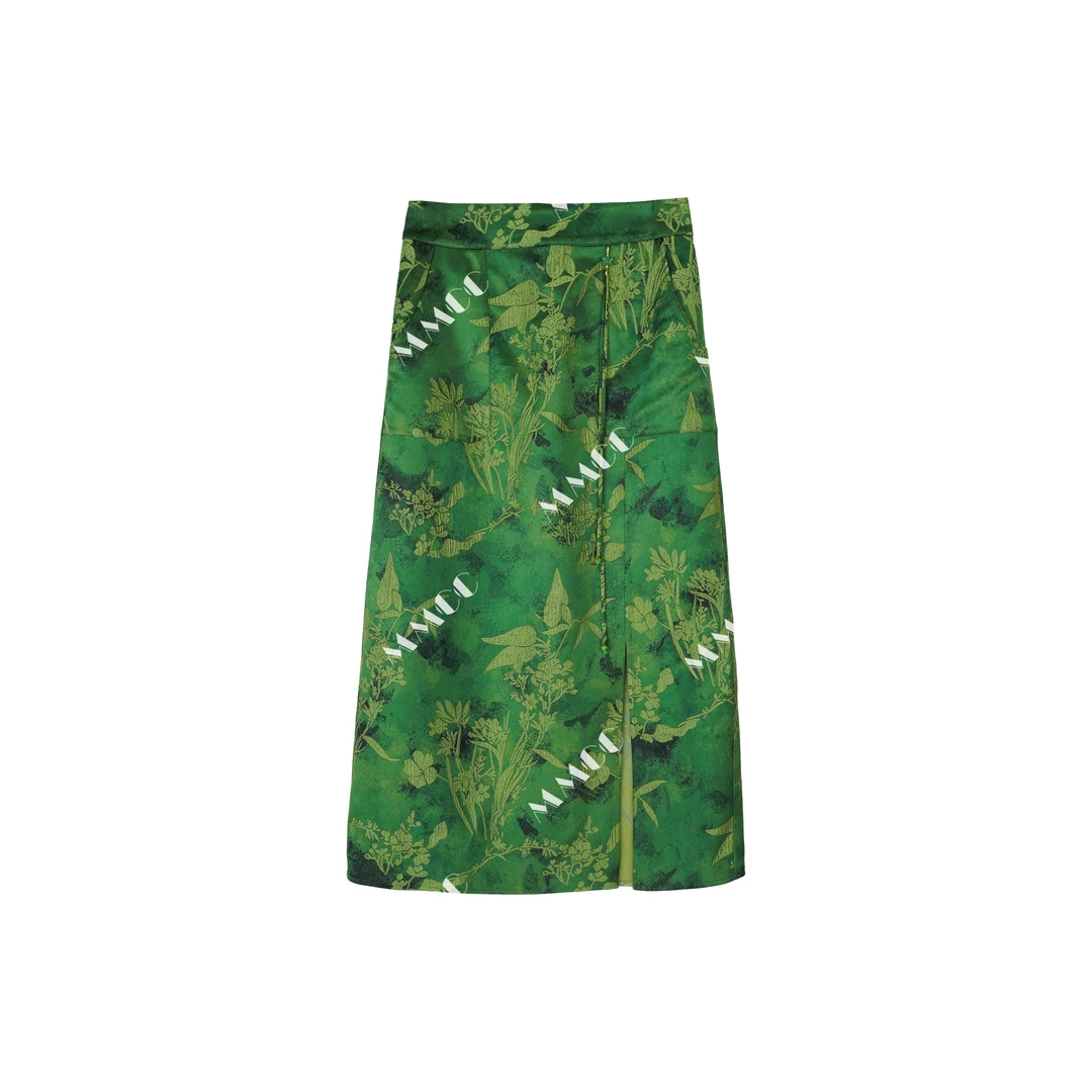 【双面穿半裙】新中式国风时尚半裙开叉气质女装半身裙MCFBQ0988