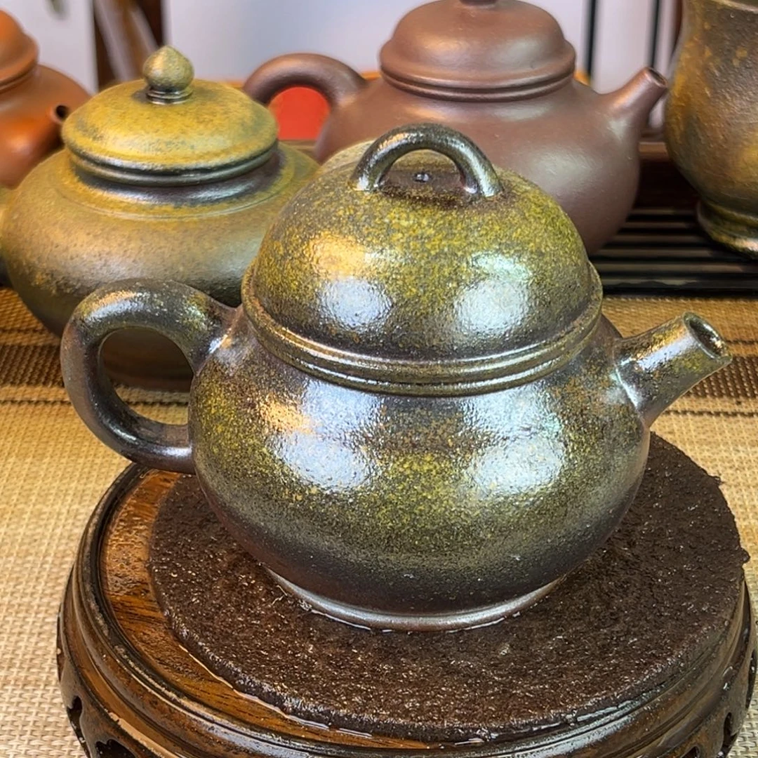 茶壶紫砂底槽清柴烧200cc