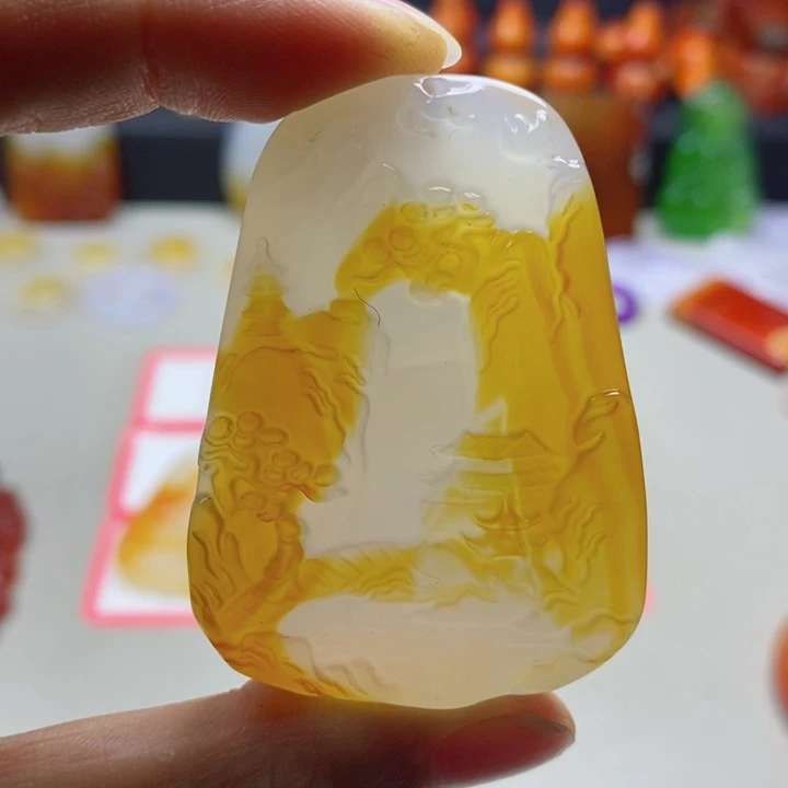 未镶嵌吊坠(不含链)玛瑙/玉髓渔*子