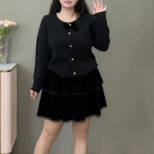 【小敏】CCC11359秋季新款显瘦蝴蝶结毛衣