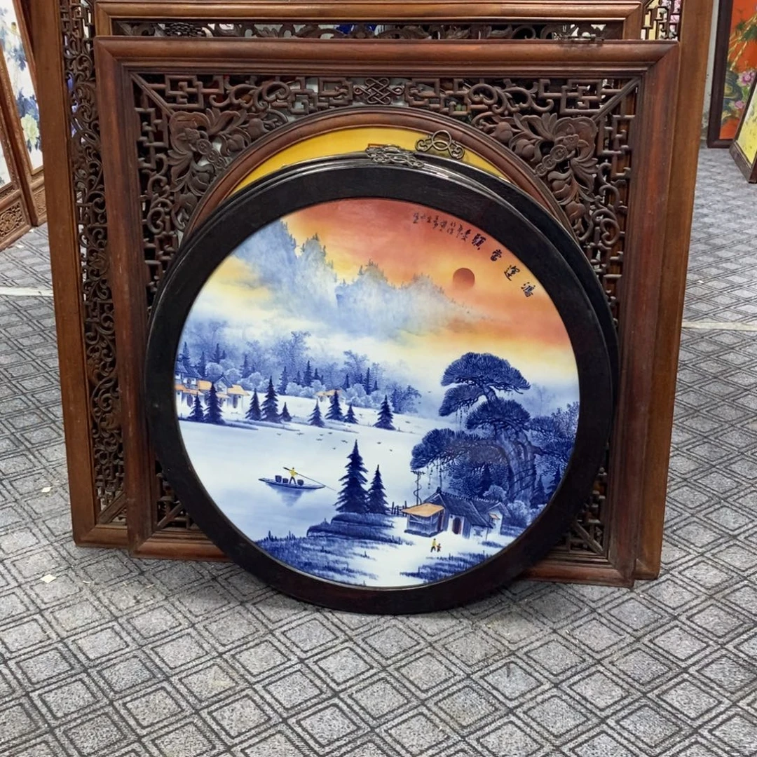 瓷90*90*1景德镇瓷板画柴窑烧制