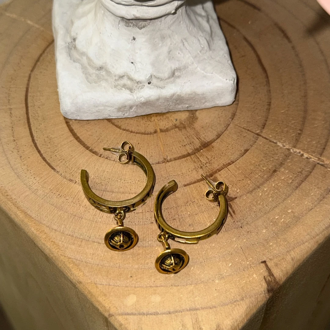 铜合金耳饰 HRY0-铜合金星球复古个性时尚耳钉HRY0-1490