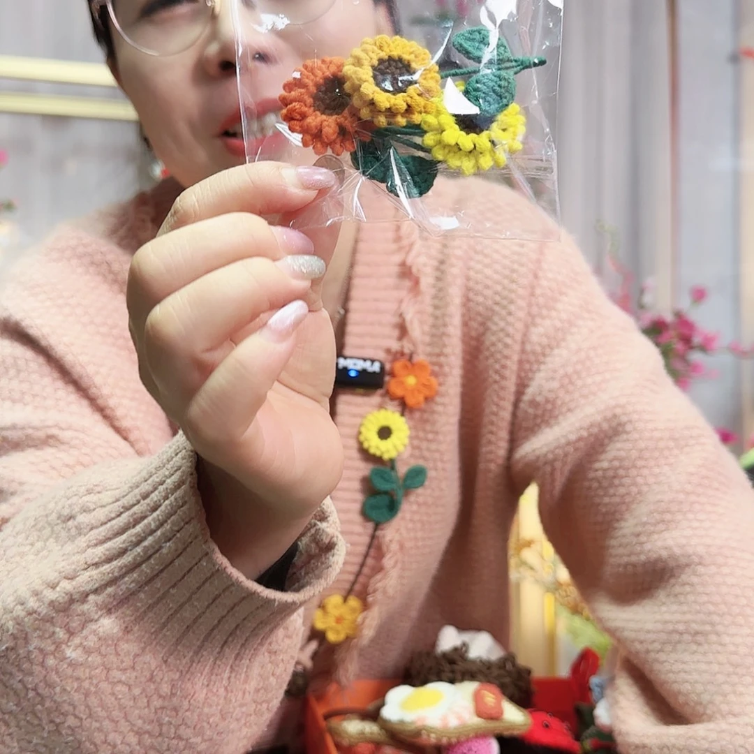 纯手工钩织手工钩织设计胸针