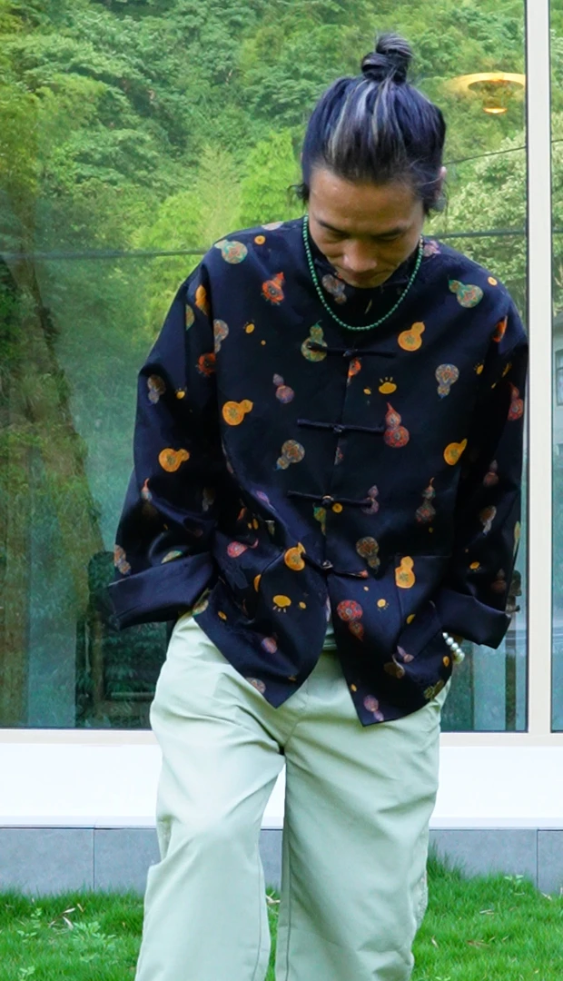 栖山筑食 中式唐装 红云纱宝葫芦