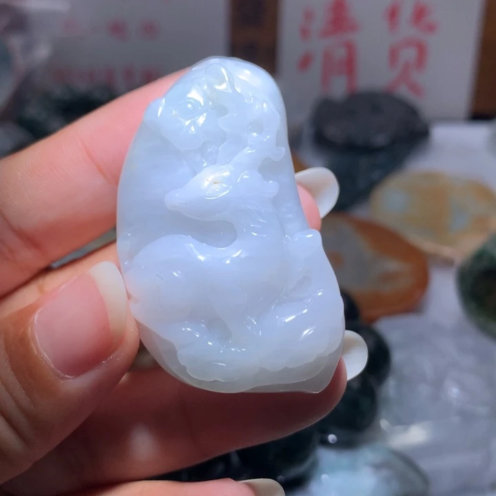翡翠未镶嵌颈饰保真天然A货翡翠