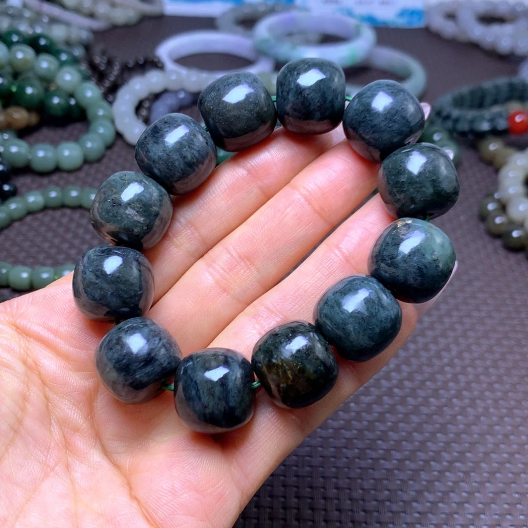 和田玉未镶嵌手串卡18