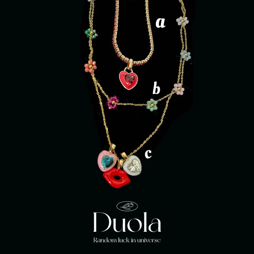 非金属合成锆石项链  多巴胺风叠戴项链分开购买