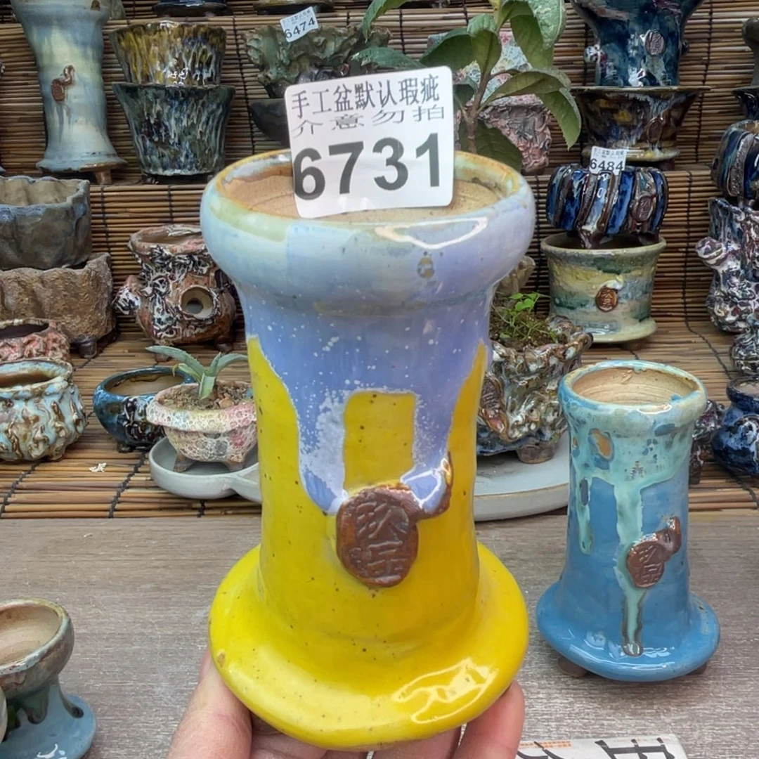 手工花盆默认瑕疵完美者勿拍