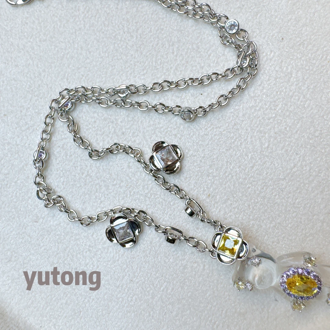 铜合金锆石项链 【雨桐轻奢饰品】设计款项链YT02343