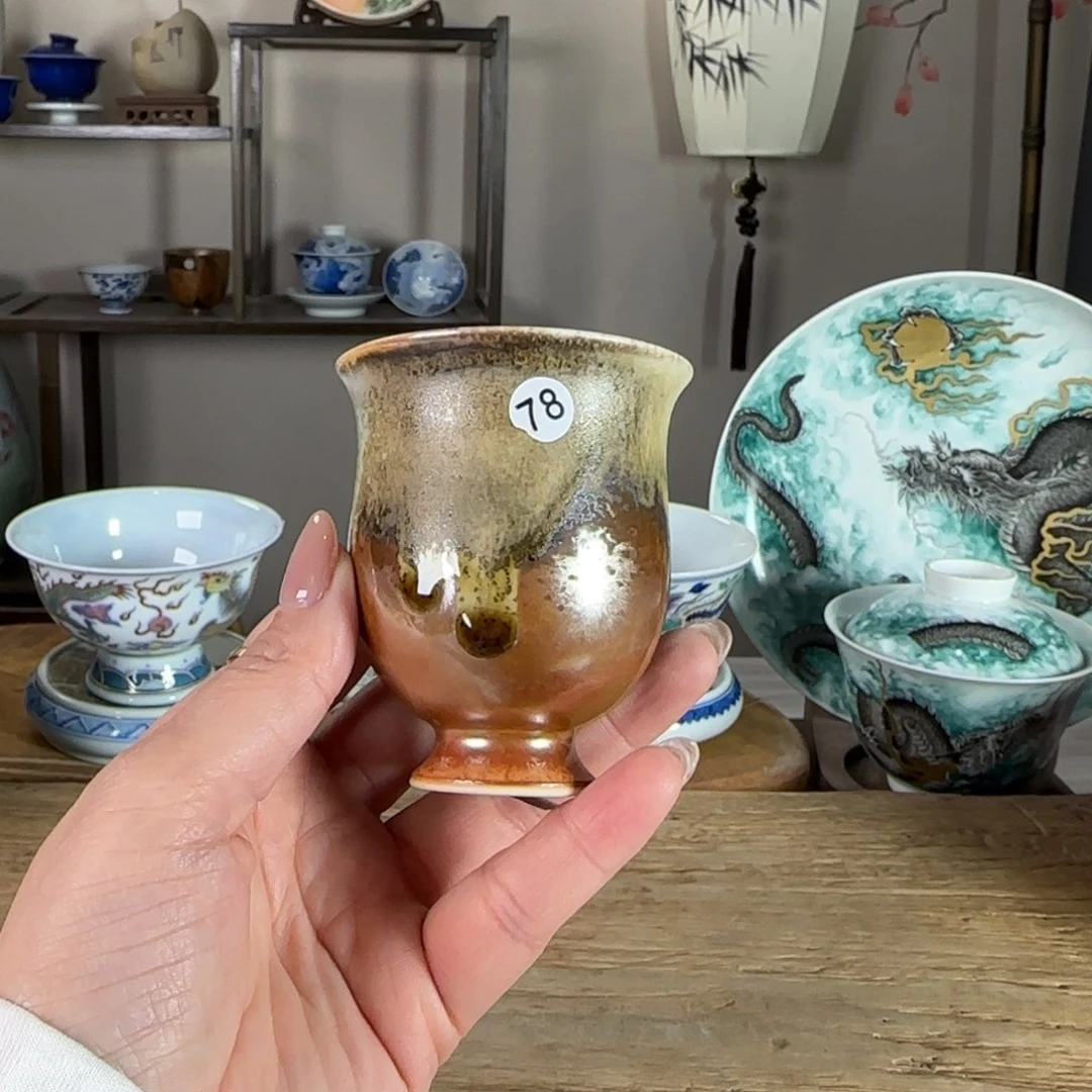 杯景德镇陶瓷柴烧多人