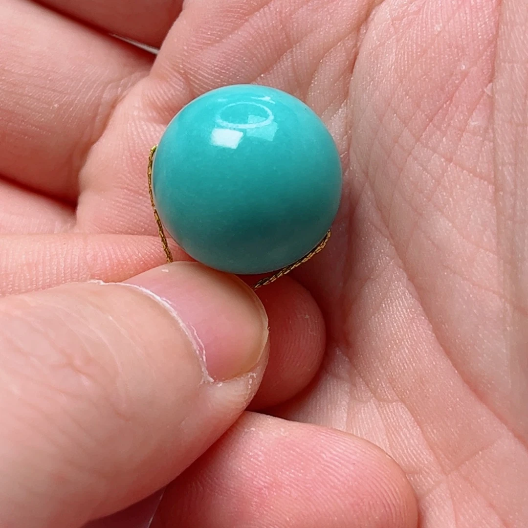绿松石圆珠17未镶嵌小*爬