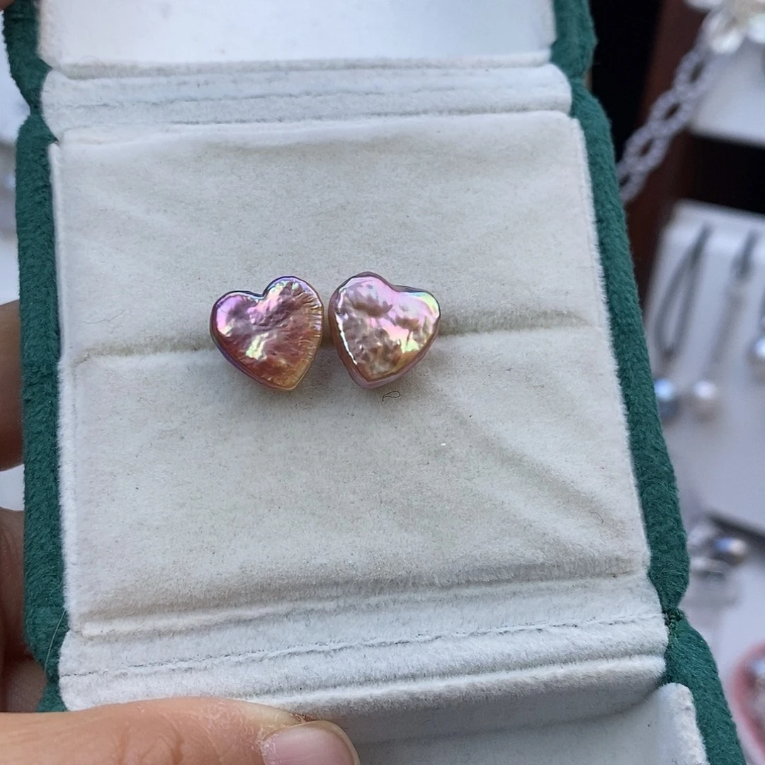 银S925镶嵌淡水珍珠耳饰