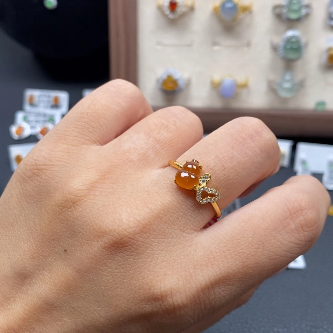 *****翡翠银S925镶嵌戒指