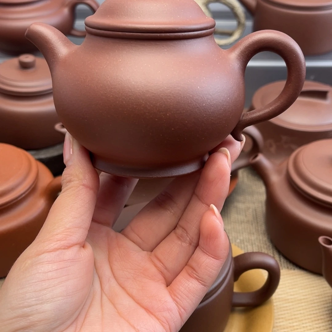茶壶紫砂紫泥高潘壶200cc
